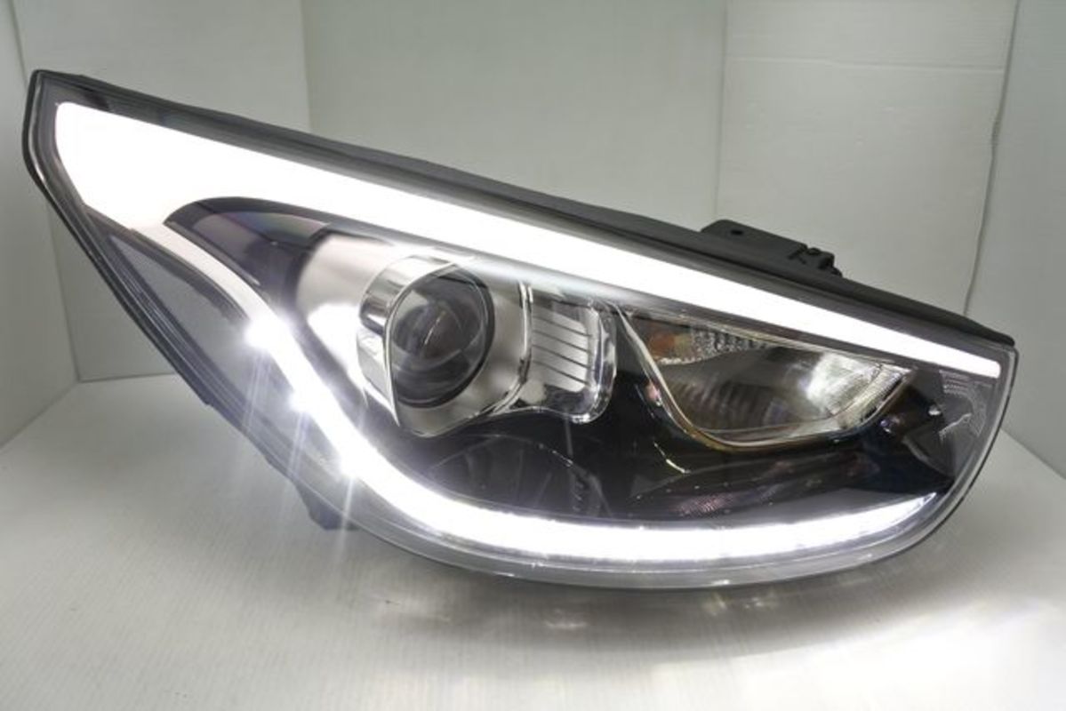 2014/12-2016 IX35 LED光條 黑框魚眼 大燈 插頭9PIN